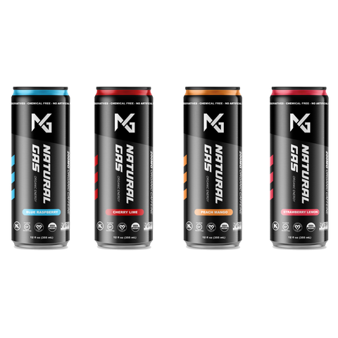 Natural Gas organic energy drink flavor lineup