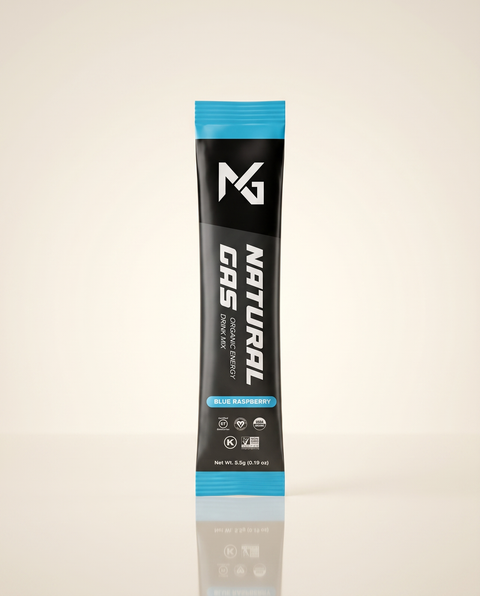 Natural Gas Blue Raspberry organic electrolyte stick pack